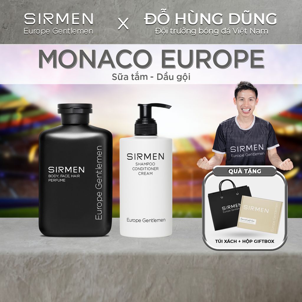 Combo MONACO EUROPE: Da khỏe, tóc đẹp, hương thơm cuốn hút