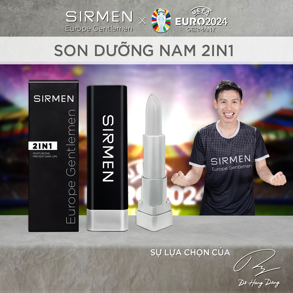 Son dưỡng nam 2in1 SIRMEN: Cho đôi môi nam tính và quyến rũ