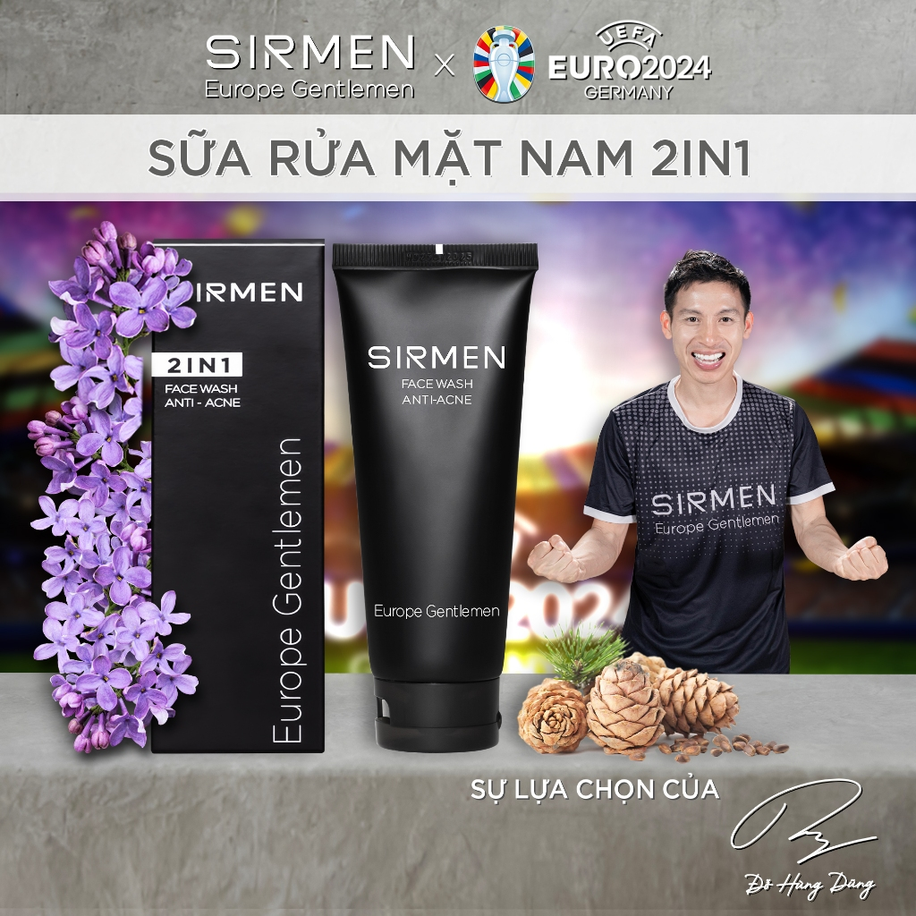 Sữa Rửa Mặt 2in1 SIRMEN Cho Quý Ông: Sạch Sâu, Thông Thoáng
