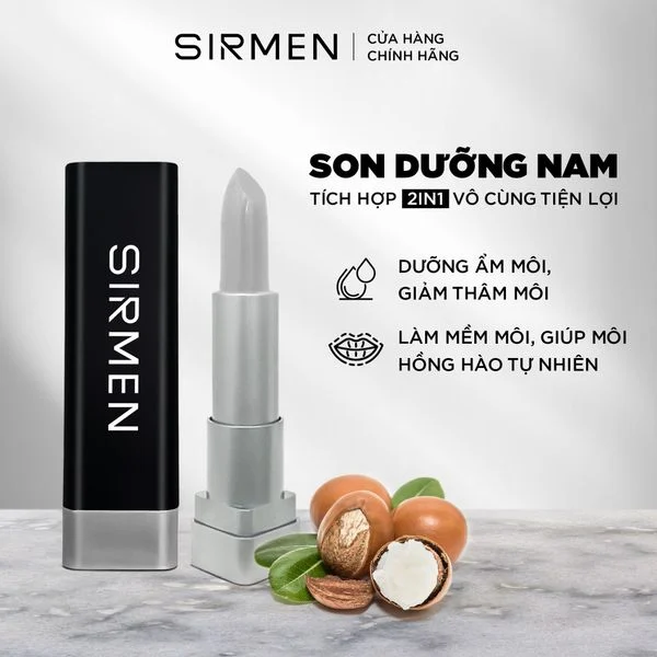 Son Dưỡng Nam 2 in 1 SIRMEN Europe Gentlemen – Bí Quyết Đôi Môi Khỏe Mạnh, Hồng Hào Tự Nhiên