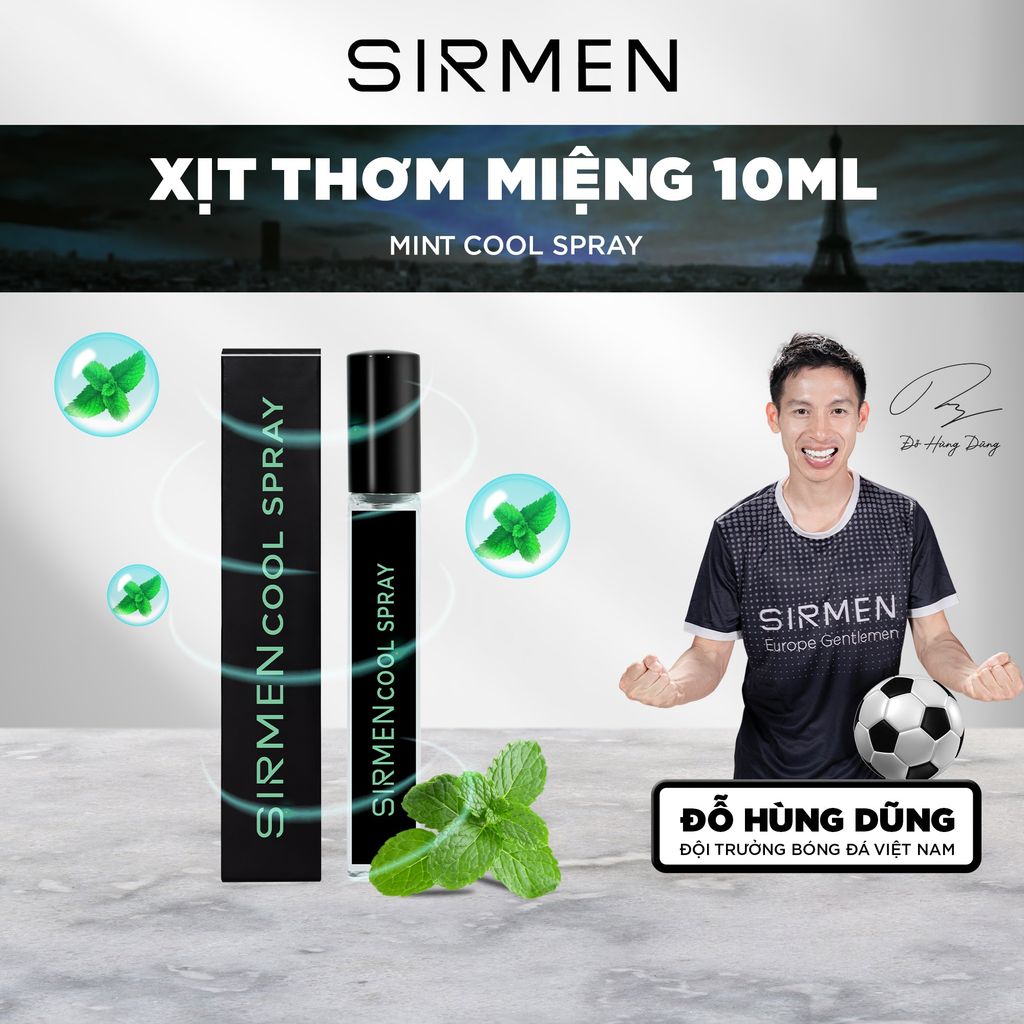 SIRMEN Europe Mint Cool Spray: Hơi Thở Mạnh Mẽ Và Tự Tin Dài Lâu