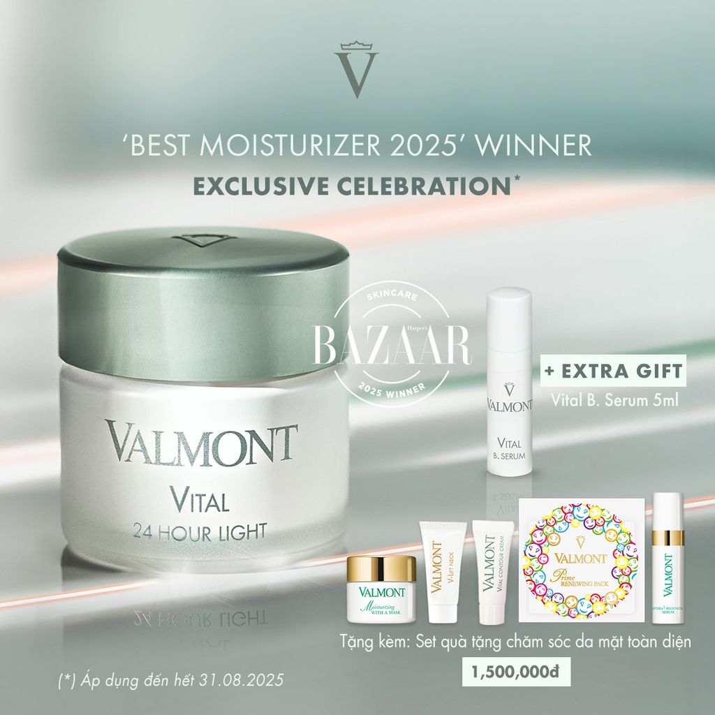 VITAL 24 HOUR LIGHT đoạt giải ‘Kem dưỡng ẩm tốt nhất’ 2025 từ Tạp chí Harper's Bazaar Mỹ