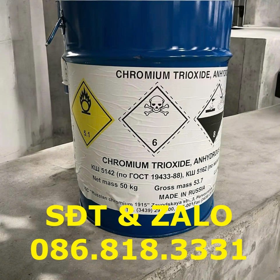 Chromium Trioxide -  CrO3 bốc cháy khi tiếp xúc với?