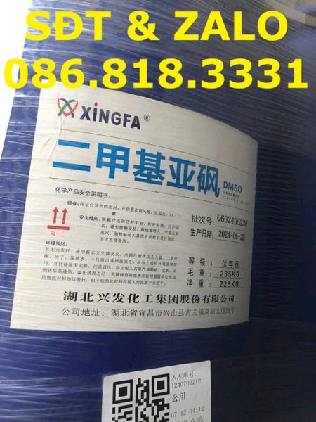 DMSO - C2H6OS dùng trong sản xuất nhựa và cao su