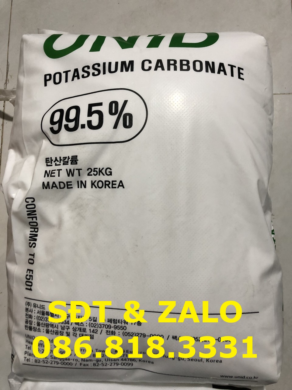 Potassium Carbonate - K2CO3 có làm mềm nước cứng tạm thời không?