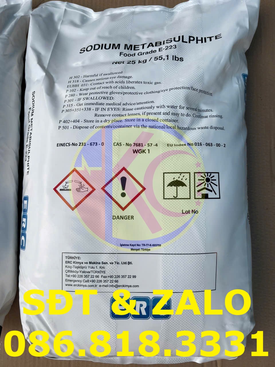 Sodium Metabisulfite - Natri Metabisulfit - Na2S2O5 mỹ phẩm