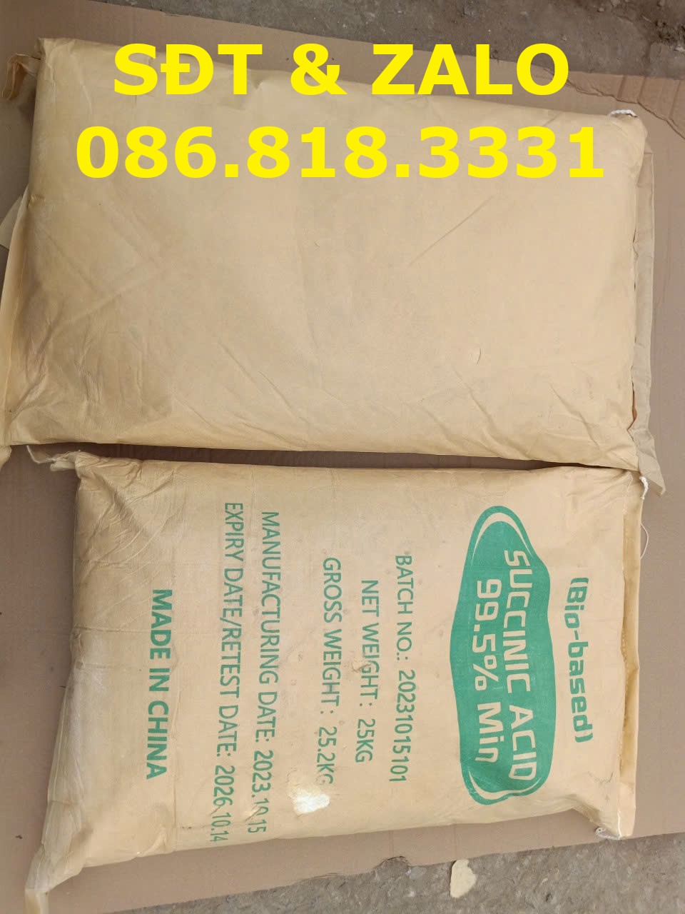 Succinic Acid - C4H6O4 trong mỹ phẩm