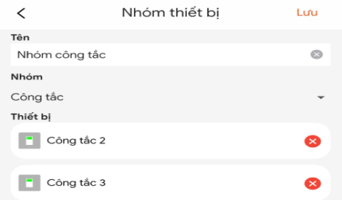 Hướng dẫn thêm nhóm đèn, công tắc