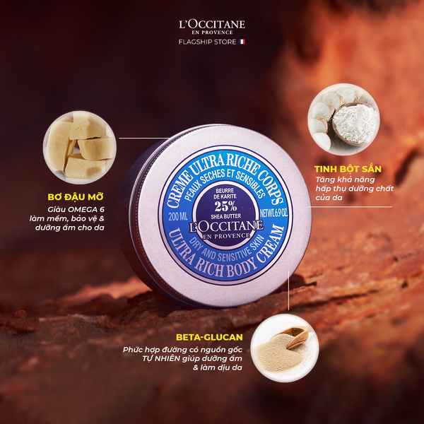 Sản phẩm dưỡng thể Shea Butter Ultra Rich Body Cream