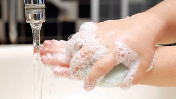 Excessive hand washing can lead to peeling skin on the hands.