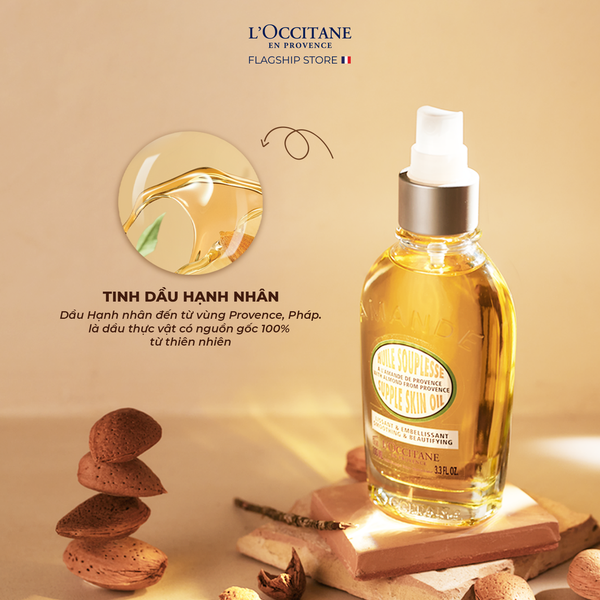 Dầu dưỡng Hạnh Nhân mang đến hiệu quả dưỡng ẩm gấp 2 lần