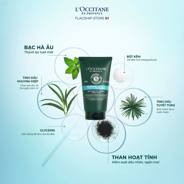 Tẩy tế bào chết dành cho da đầu Purifying Freshness Scalp Scrub
