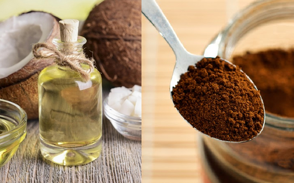 tẩy tế bào chết da đầu bằng bã cà phê và dầu oliu