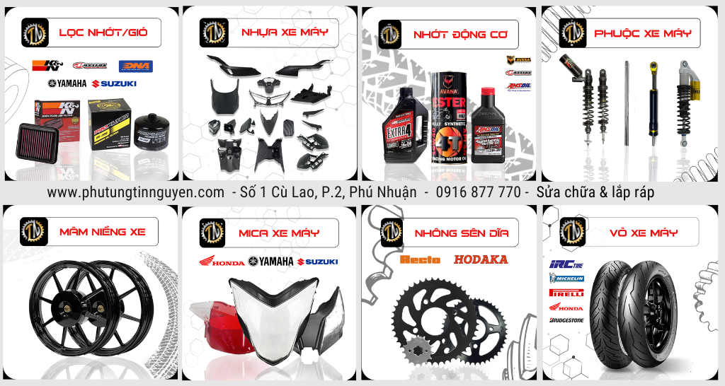 CHÀO MỪNG ĐẾN VỚI CỬA HÀNG PHỤ TÙNG XE MÁY TIN NGUYỄN