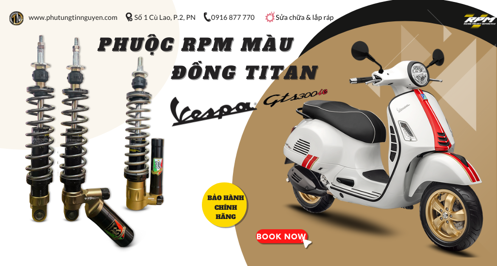 Phuộc RPM màu GTS300 màu Titan