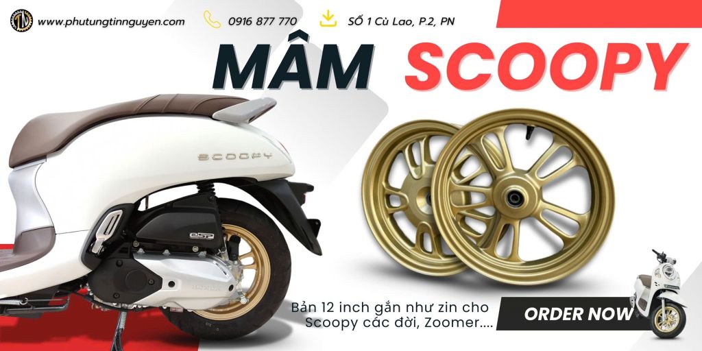 KHẲNG ĐỊNH CÁ TÍNH RIÊNG VỚI MÂM XE ĐỘC ĐÁO, CHỈ DÀNH RIÊNG CHO SCOOPY !!