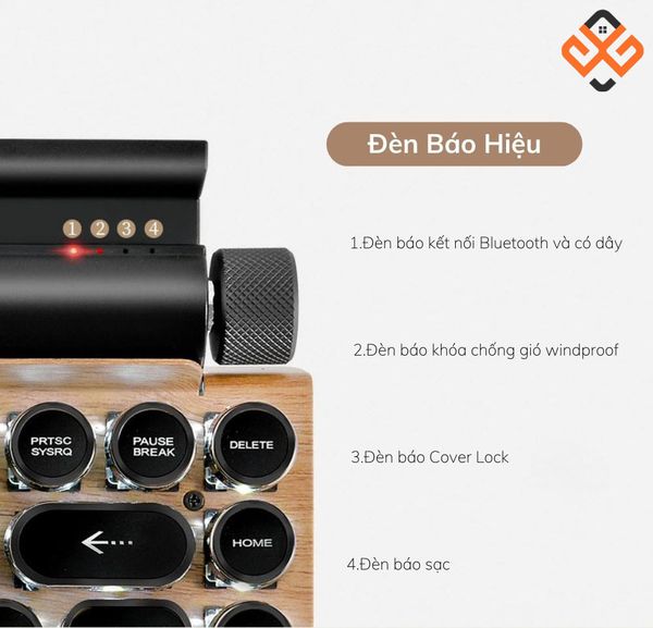 Bàn phím cơ Bluetooth không dây Retro TW1867 có thiết kế vừa cổ điển vừa hiện đại