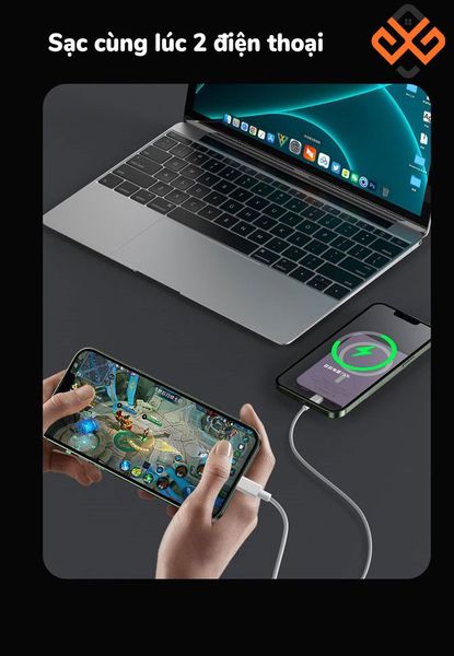 Sạc dự phòng không dây Magsafe có thể sạc không dây và có dây cùng 1 lúc