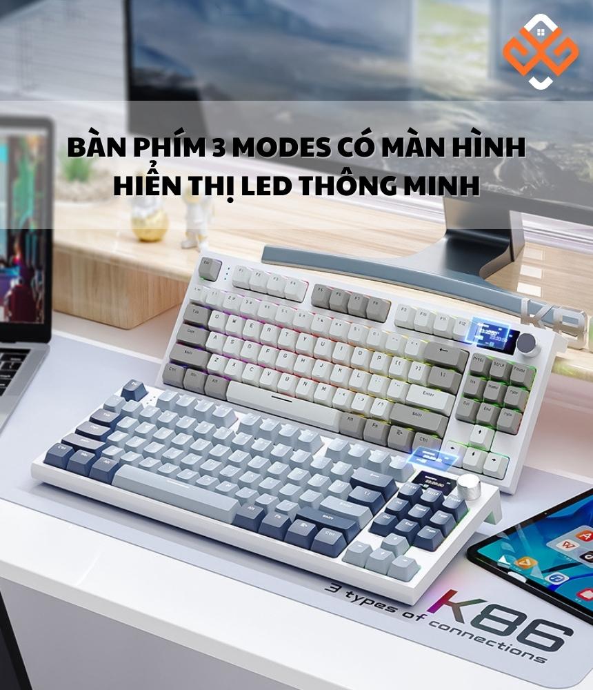 Bàn phím cơ không dây Attack Shark K86RGB