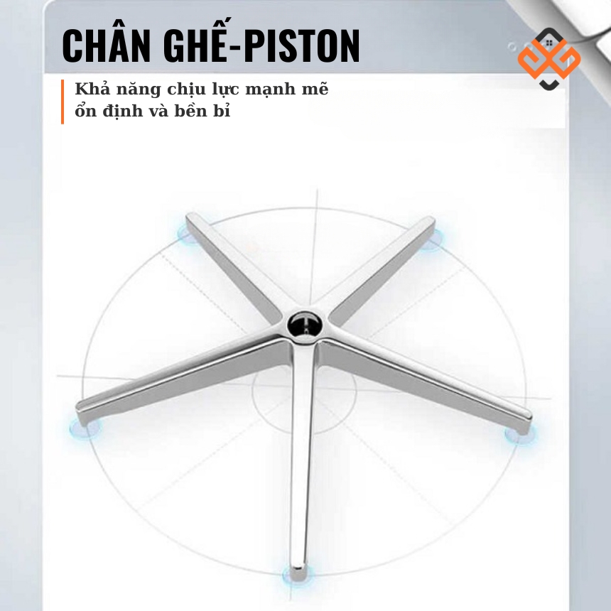 Chân ghế, piston ghế công thái học Ergonomic 06