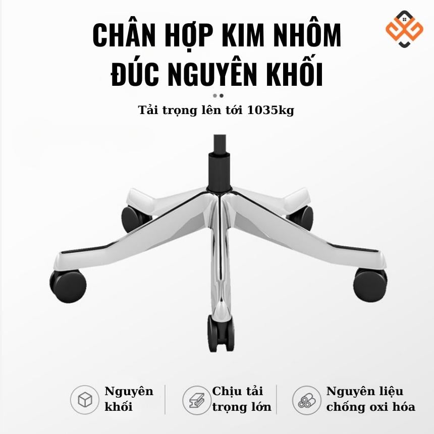 Ghế công thái học Ergonomic 04 chân ghế piston