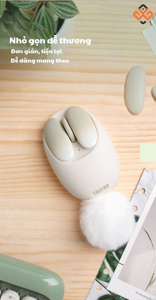 Chuột lofree cánh hoa nhỏ dễ thương, nhỏ nhẹ, tiện lợi