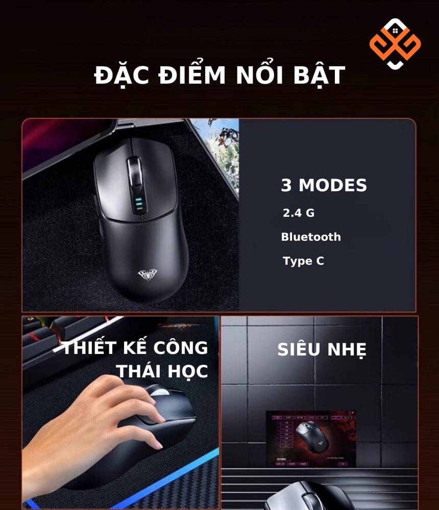 Đặc điểm nổi bật của Chuột không dây AULA SC580