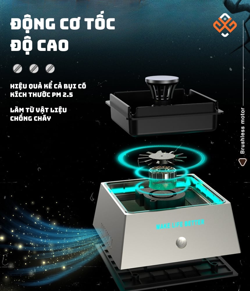 Gạt tàn thuốc khử mùi thông minh