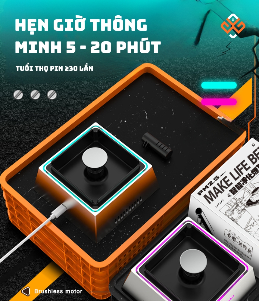 Gạt tàn thuốc khử mùi thông minh