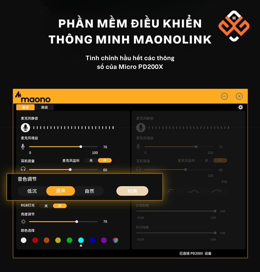 Micro thu âm Maono PD200X link