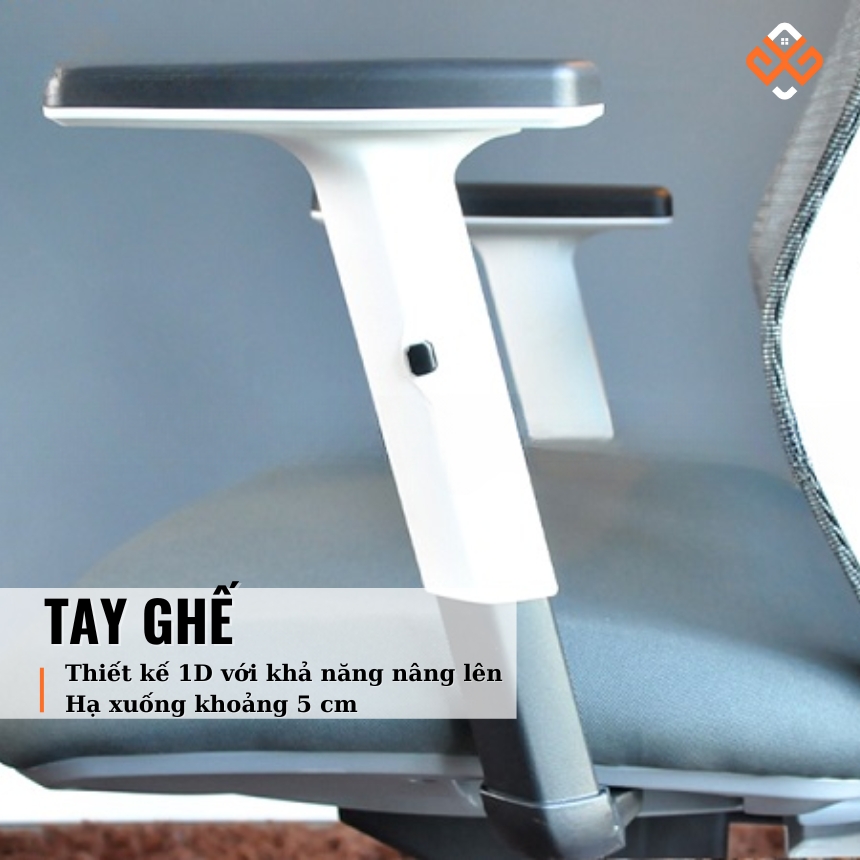 Tay ghế tuỳ chỉnh 1D ghế công thái học Spider 01