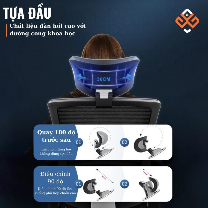 Ghế công thái học Ergonomic 04 tựa đầu 3D