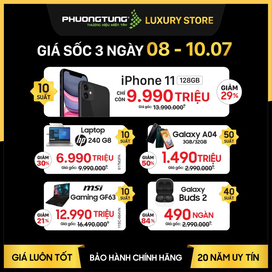 Tưng bừng khai trương: Săn điện thoại giảm đến 50%, tai nghe Galaxy Buds Live chỉ 490K!