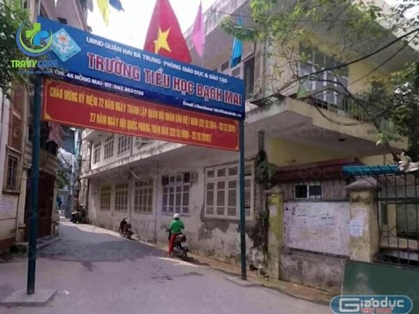 Hình ảnh cổng trường tiểu học Bạch Mai