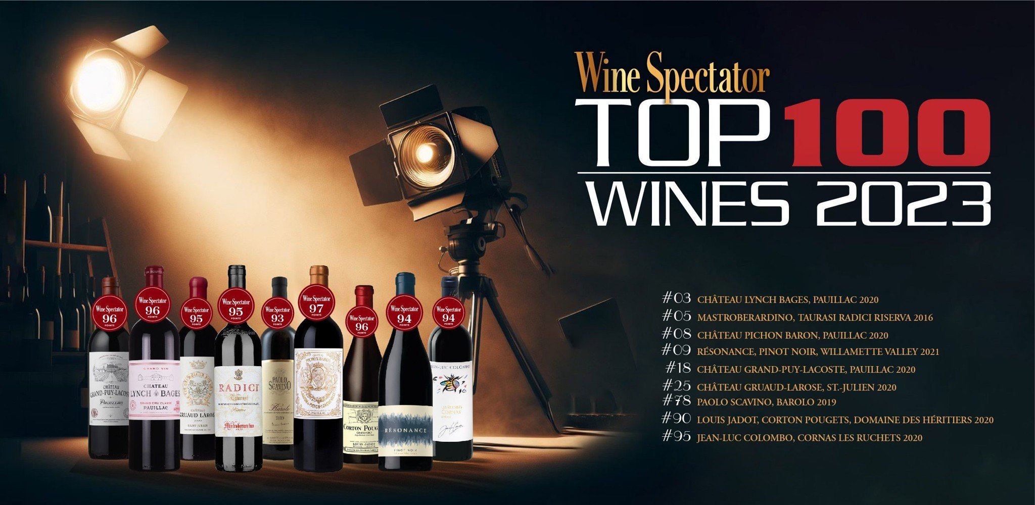 WINE SPECTATOR | TOP 100 DÒNG VANG XUẤT SẮC NHẤT 2023