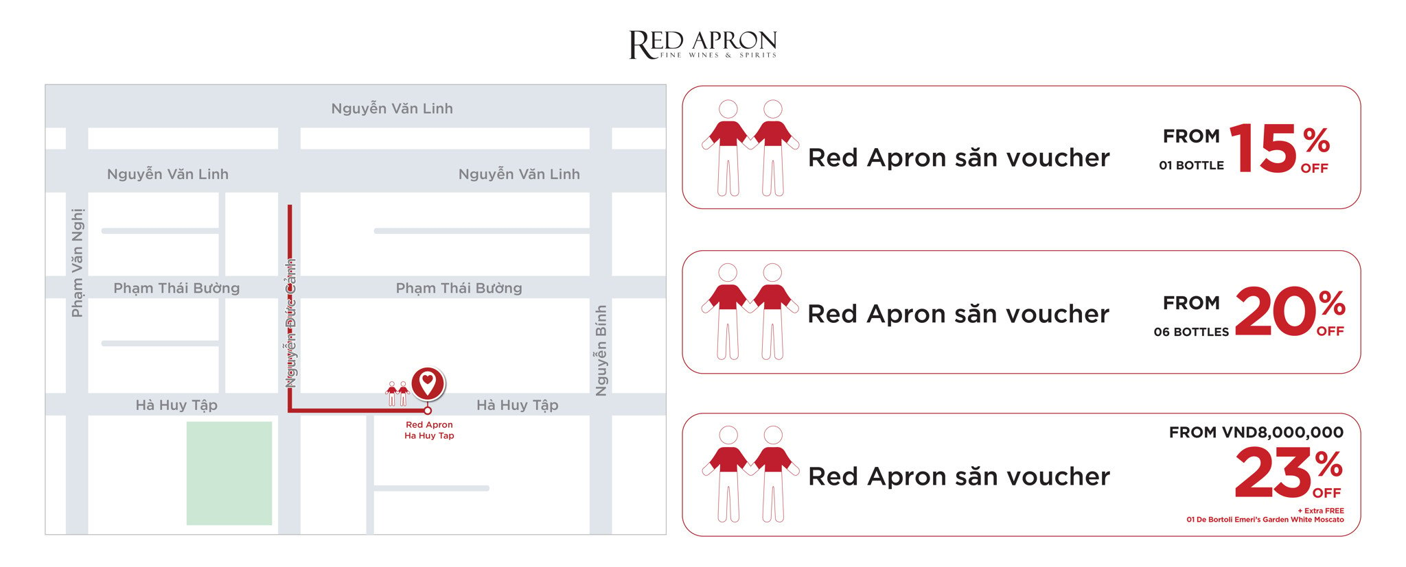 RED APRON HA HUY TAP | HAPPY HUNTING FOR VOUCHER UP TO 30% OFF   - WINE TASTING AT THE SHOP