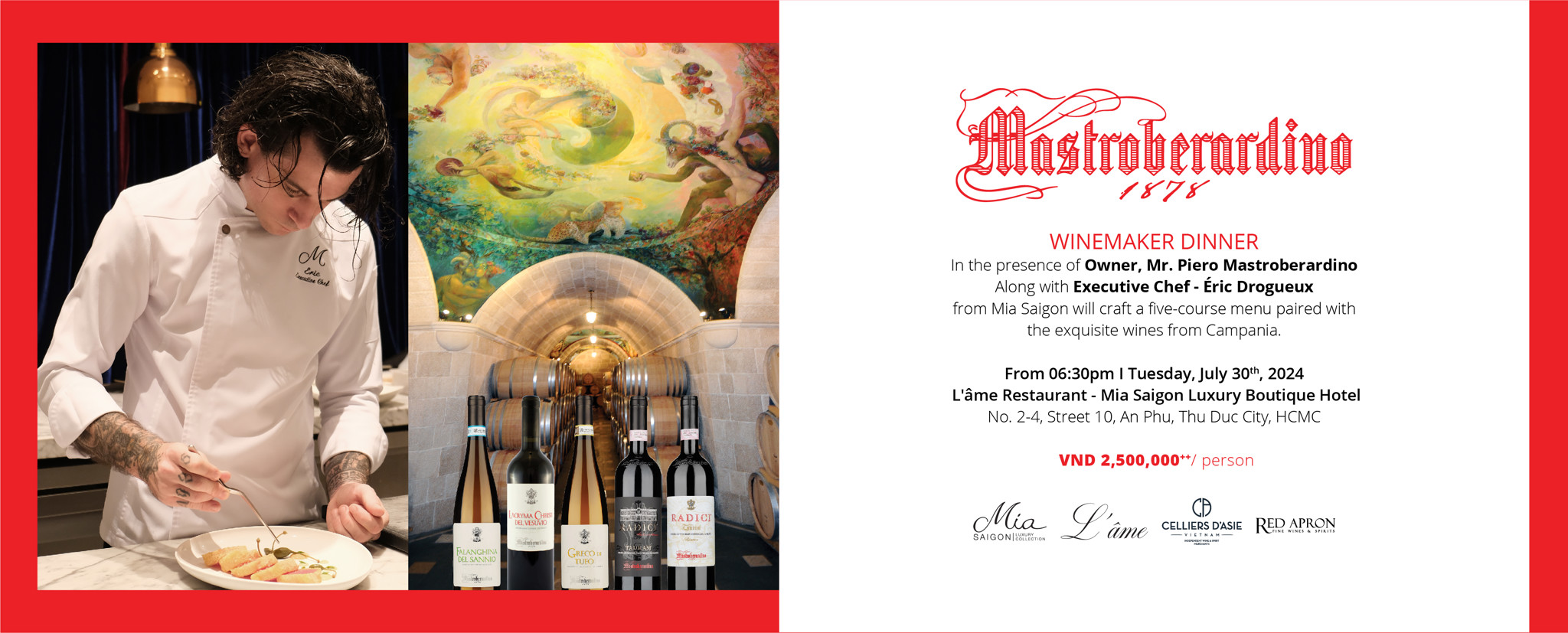 HCMC - MASTROBERARDINO WINEMAKER DINNER | Mia Saigon - Luxury Boutique Hotel