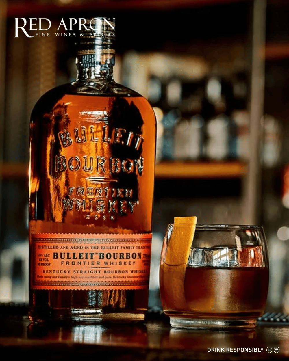 Rượu Bourbon uống với đá