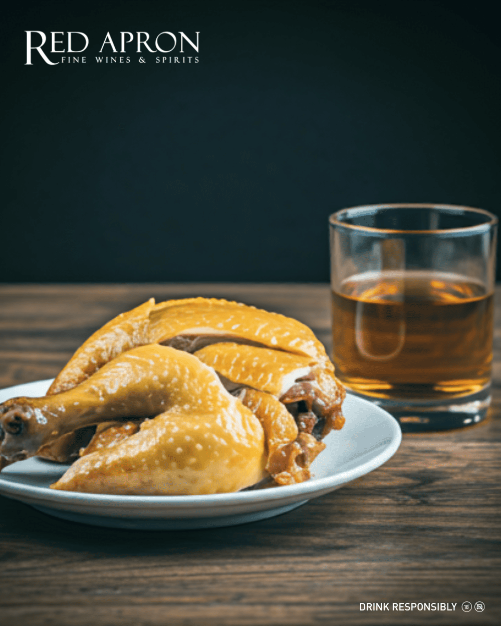 Thưởng thức gà ủ muối cùng rượu Whisky mang đến sự kết hợp hài hòa
