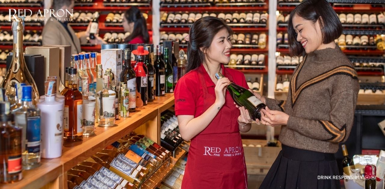 Rượu vang chai tại Red Apron thay thế phù hợp cho rượu vang bịch
