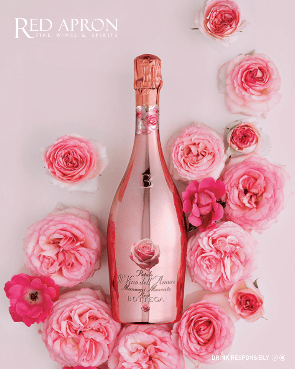 vang Bottega, Vino dell'Amore, Petalo Manzoni Moscato Spumante Rosato