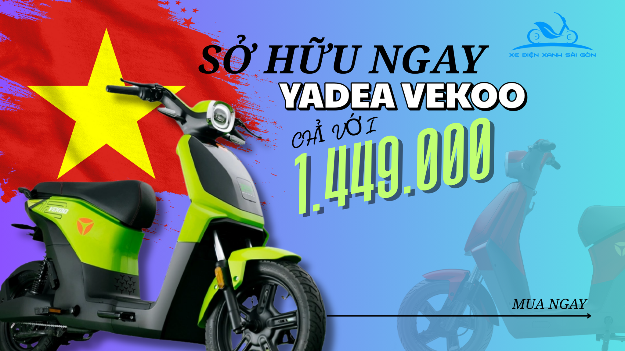 Chỉ cần thanh toán trước 10% – Rinh ngay Yadea Vekoo về nhà!