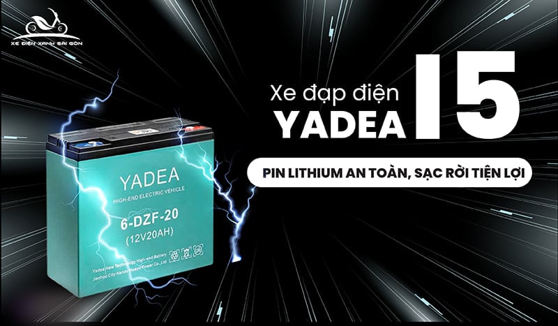 Pin Lithium cao cấp của Yadea I5