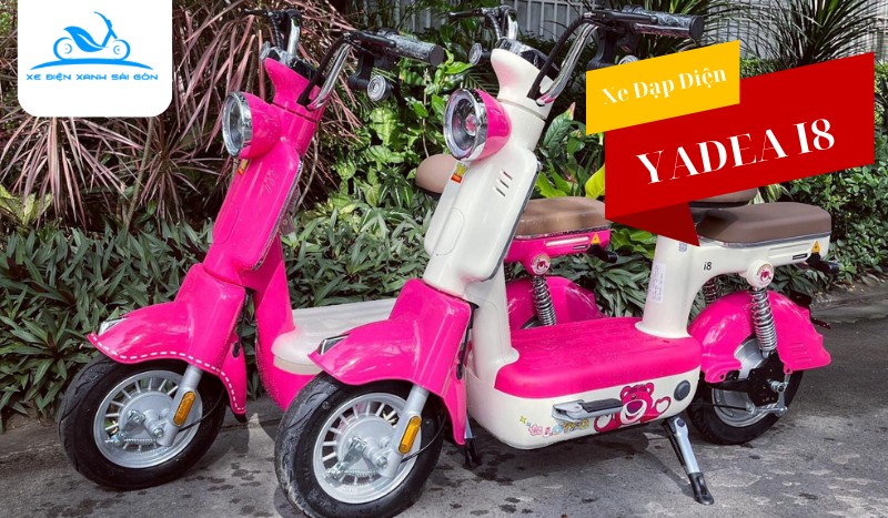 Xe đạp điện màu hồng Yadea I8