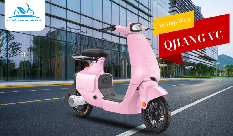 Xe đạp điện màu hồng QJIANG VC