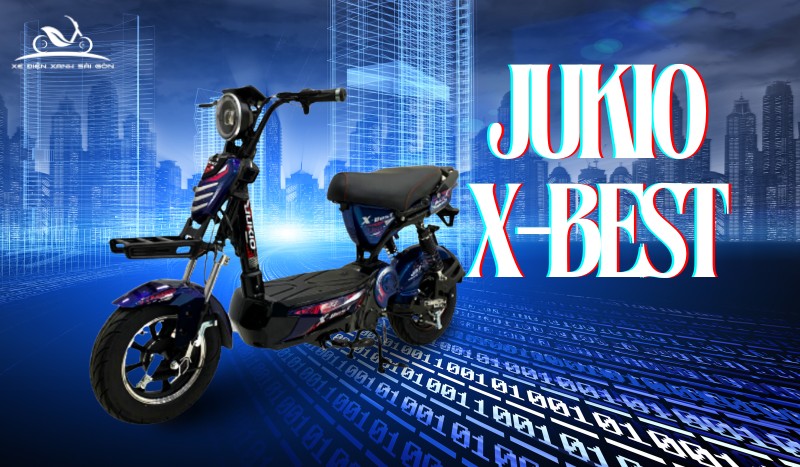 Xe đạp điện Jukio X-Best màu xanh dương