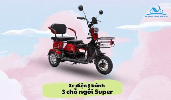 Xe điện 3 bánh 3 chỗ ngồi Super