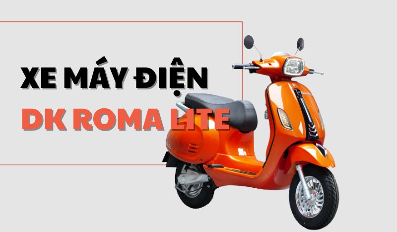 Xe máy điện DK Roma Lite màu cam