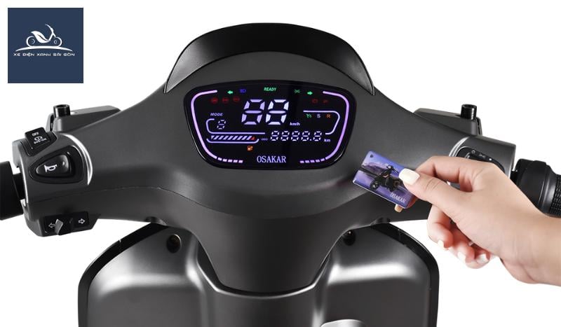 Xe máy điện Osakar Nispa Viva 2024 mở khoá bằng NFC hiện đại