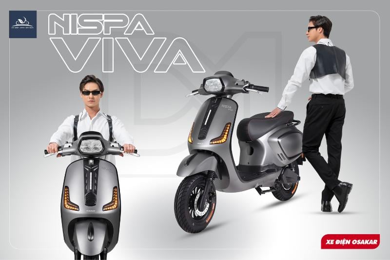 Thiết kế đậm chất cổ điển của xe máy điện Osakar Nispa Viva 2024